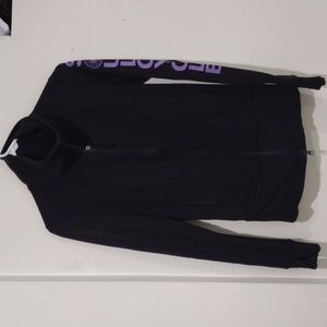 Lululemon Soul cycle two way zip up black women's jacket size 4